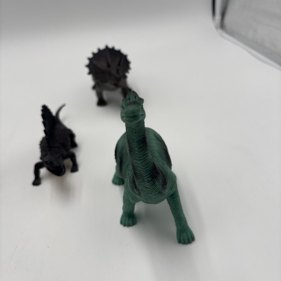 Vintage Dinosaur Figures Soft Hard Plastic Unbranded Lot Of 6 Velociraptor - Picture 12 of 16